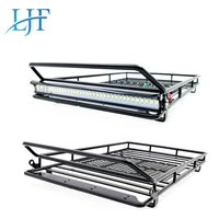 ljf metal roof rack luggage carrier with 36 led spotlight bar for 110 rc car trx4 rc4wd cherokee axial scx10 l22