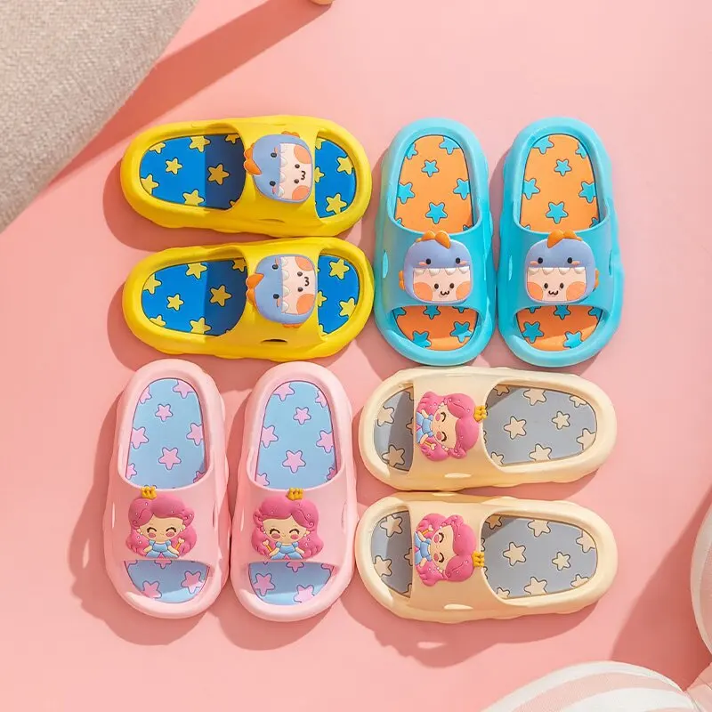 2023 Children's cute cartoon non-slip soft soled summer cool slippers