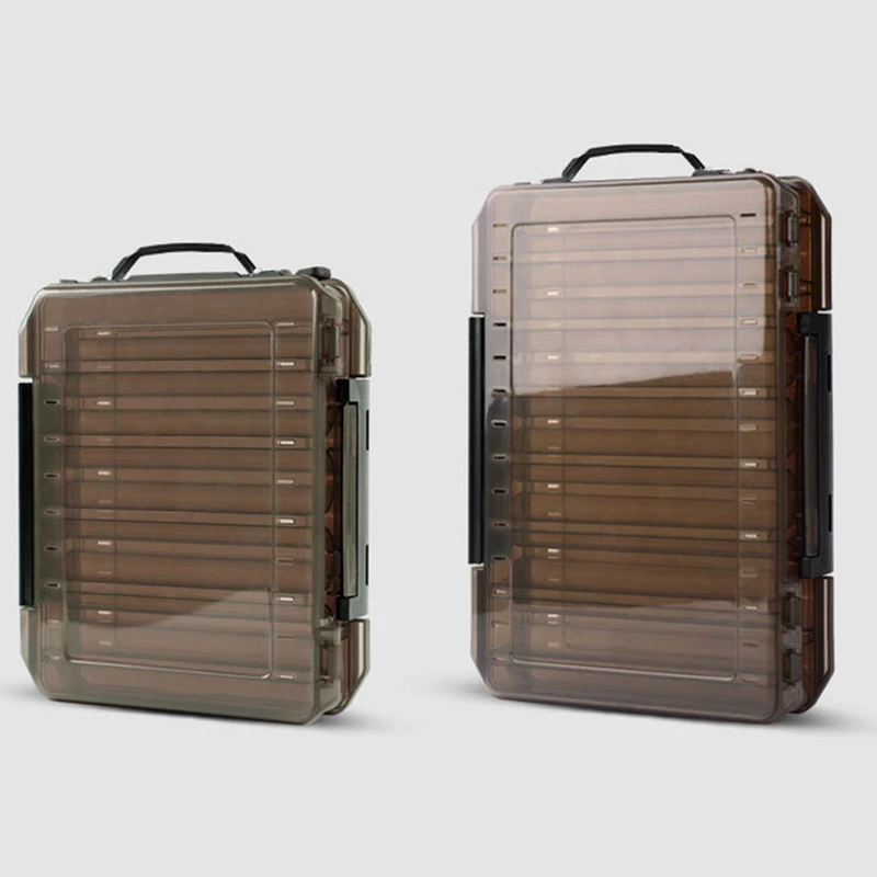 

Двухсторонняя коробка для рыболовных снастей, отсеков, коробка для хранения приманки, крючка, рыболовные аксессуары, пластиковый чехол для ...