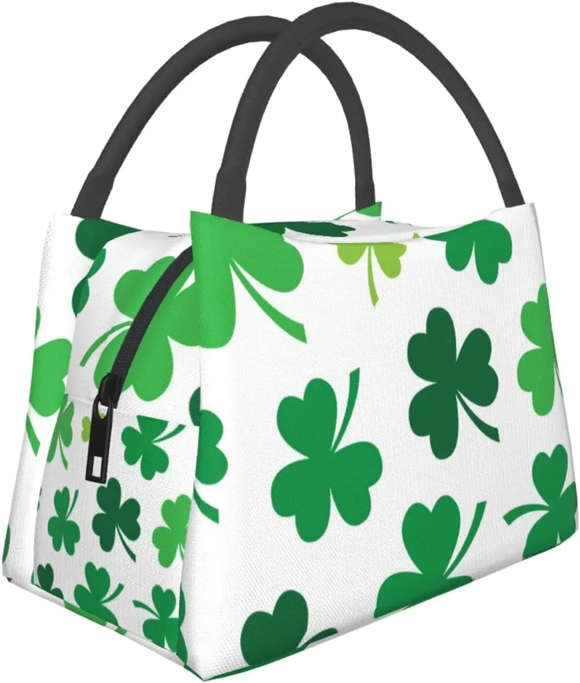 

Изолированный Ланч-бокс с четырьмя листьями St Patrick'S Day Shamrock, многоразовый большой Ланч-бокс, сумка для хранения еды, для работы, путешествий, пикника
