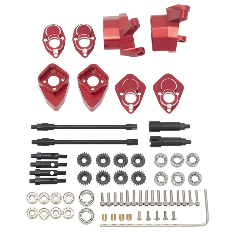 

Metal Front And Rear Portal Axle Set For Axial SCX24 Gladiator JLU Bronco C10 Deadbolt 1/24 RC Crawler Car Upgrades