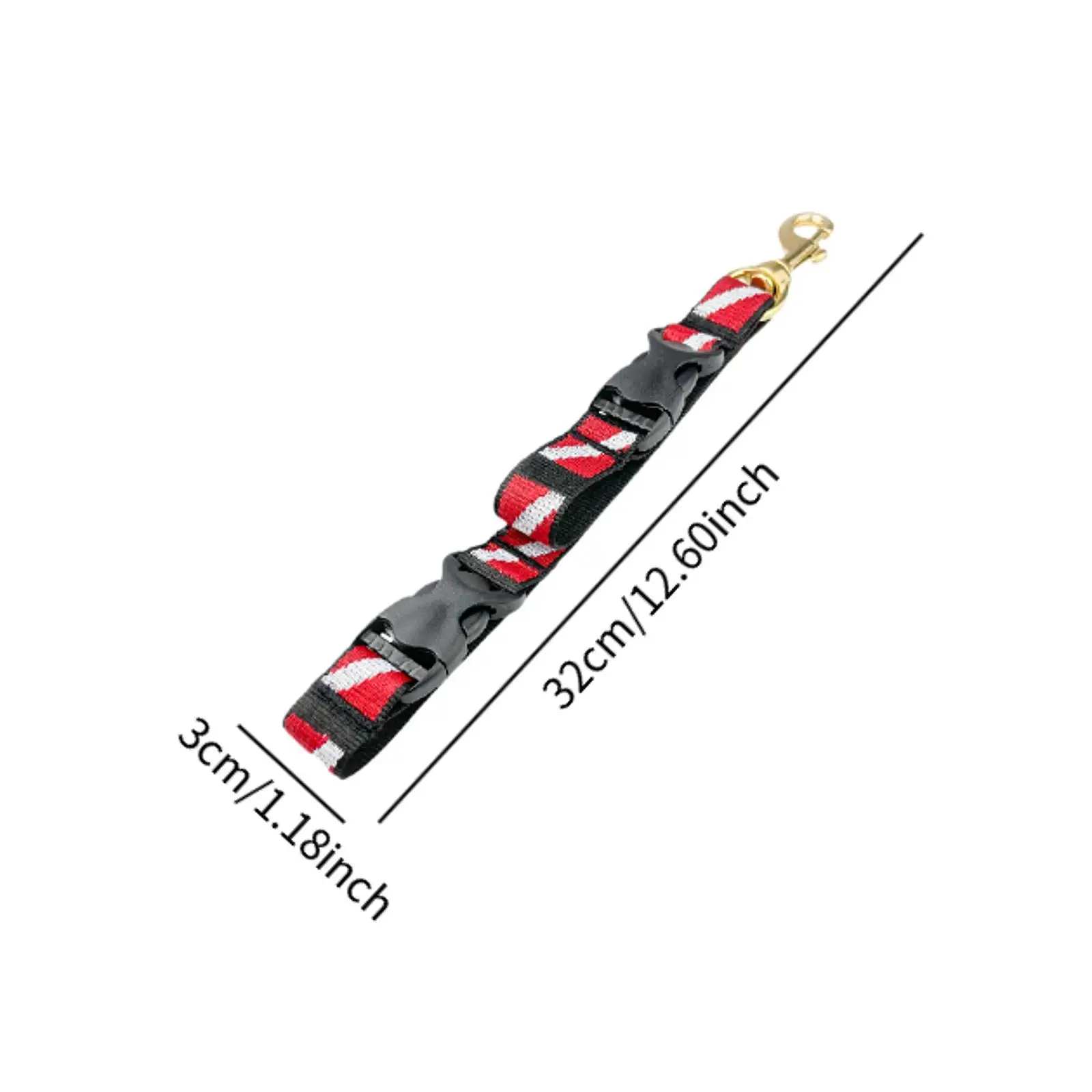 Scuba Fin &amp Mask Holder Strap with Clip Hook BC