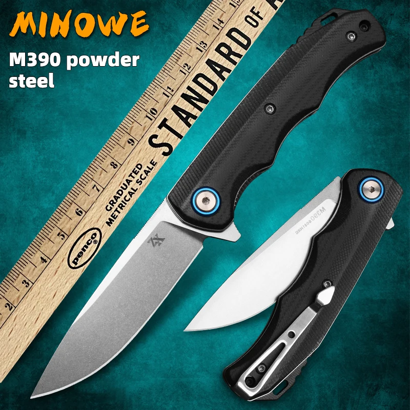 M390 Steel G10 Handle Ball Bearing Pocket Folding Knife Camping Hunting Outdoor Survival EDC Jungle Survival Tool pocket knife