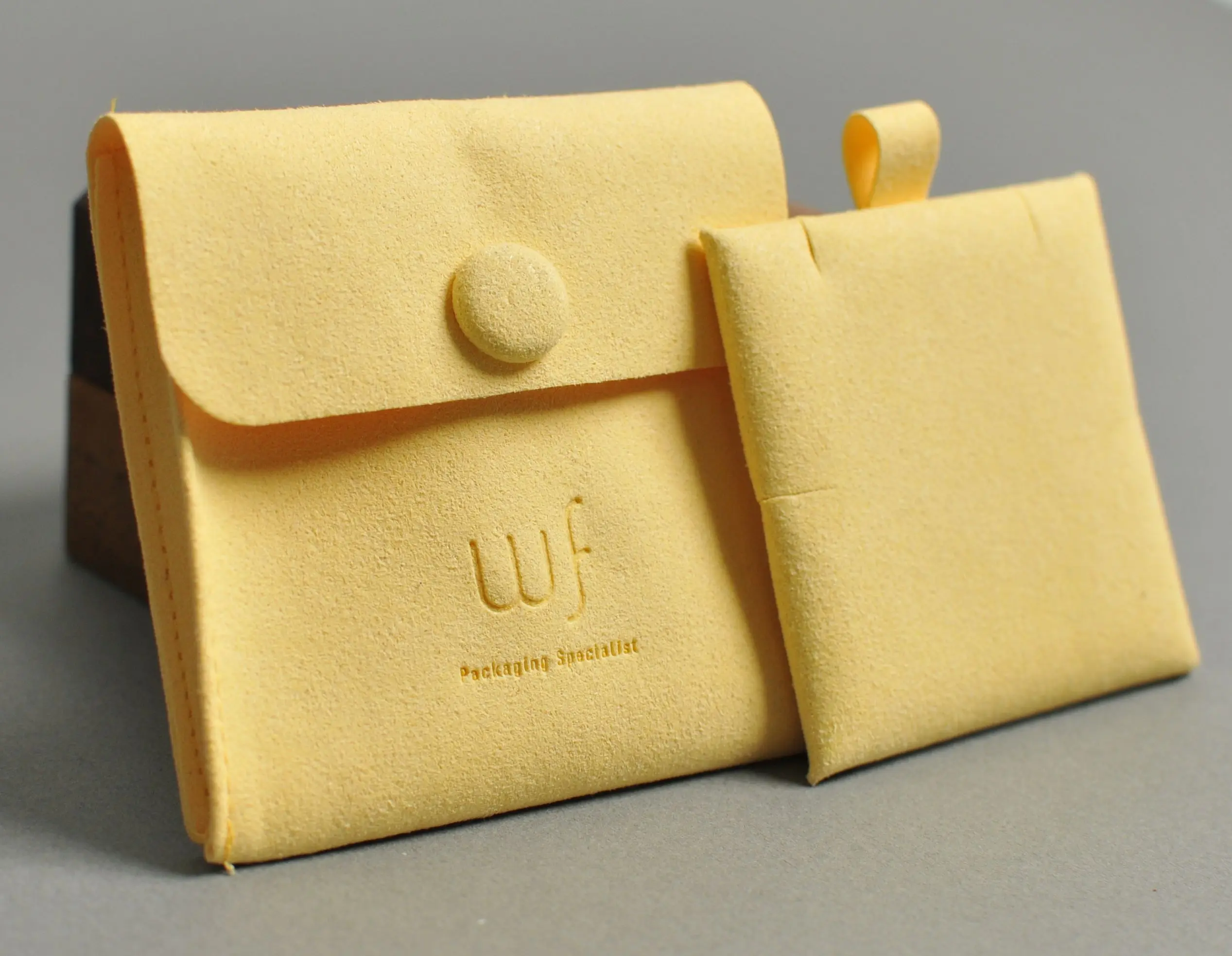 50Pcs/Lot button microfiber Bag Jute Gift Bags Multi Size Jewelry Packaging Wedding Bags with Candy Bag display Custom Logo