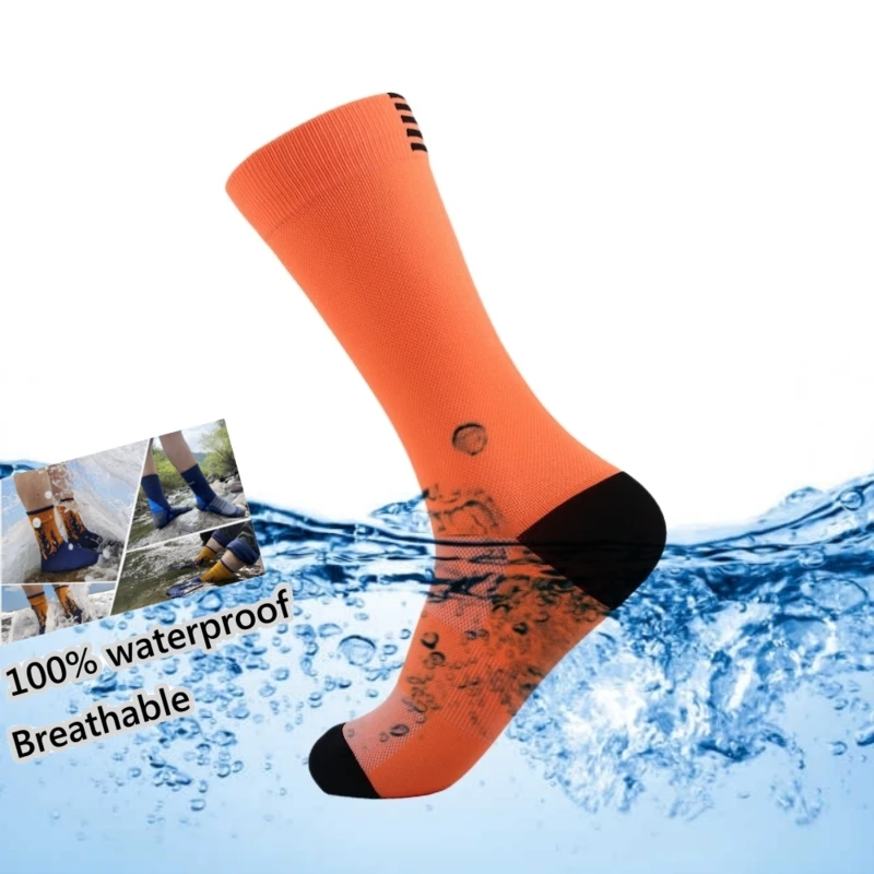 

Waterproof Socks Breathable Sweat-wicking Moisture-absorbing Skiing Wading Hiking Cycling Unisex Outdoor Sports Socks