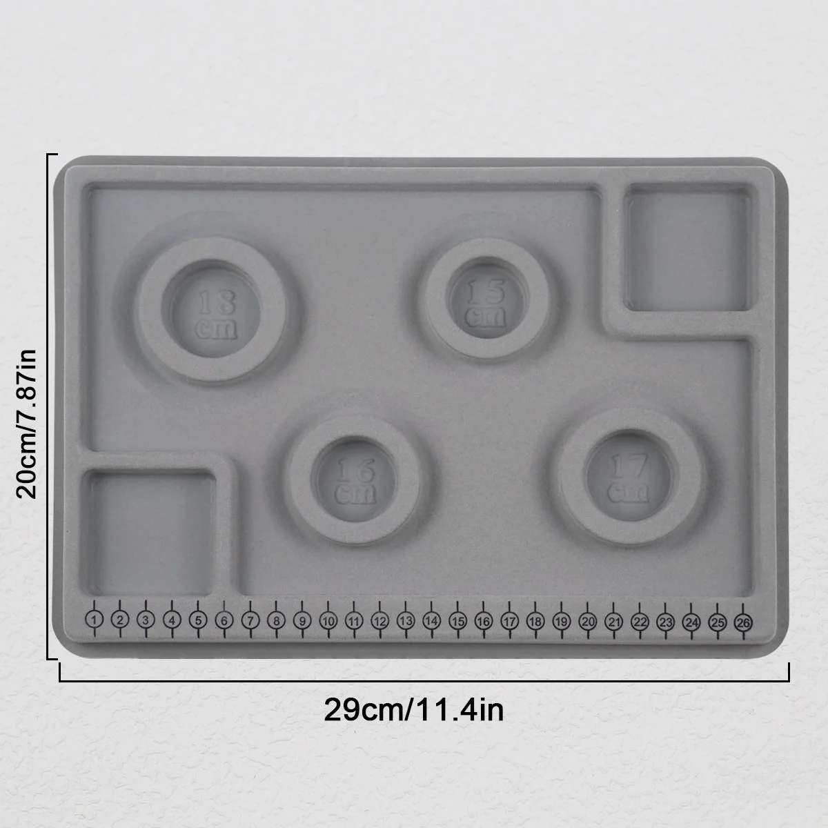 

Пластиковый поднос для ювелирных изделий HGKLBB серый