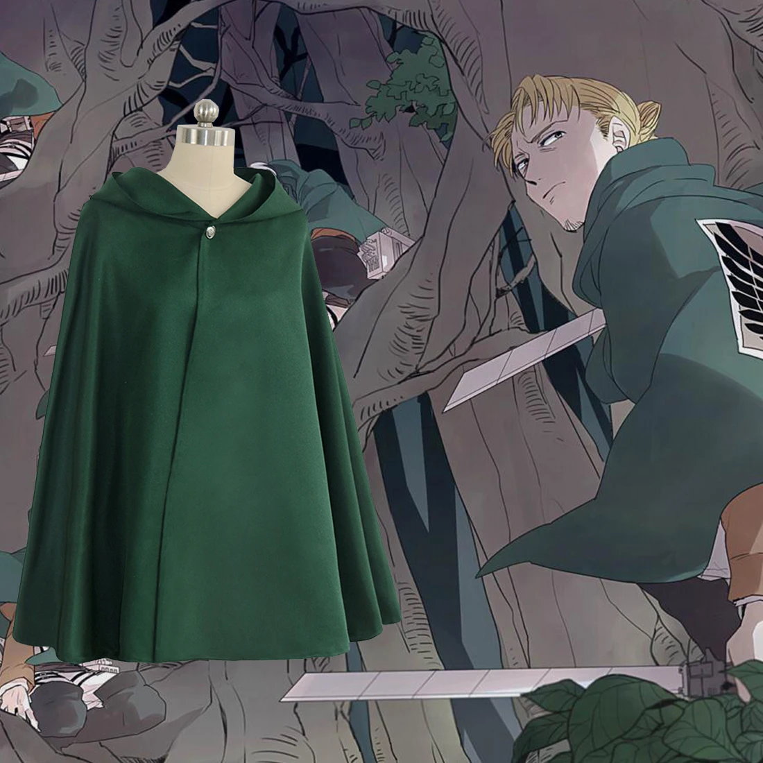 Накидка с капюшоном атака на Титанов фланелевая шаль крыльями свободы костюм для