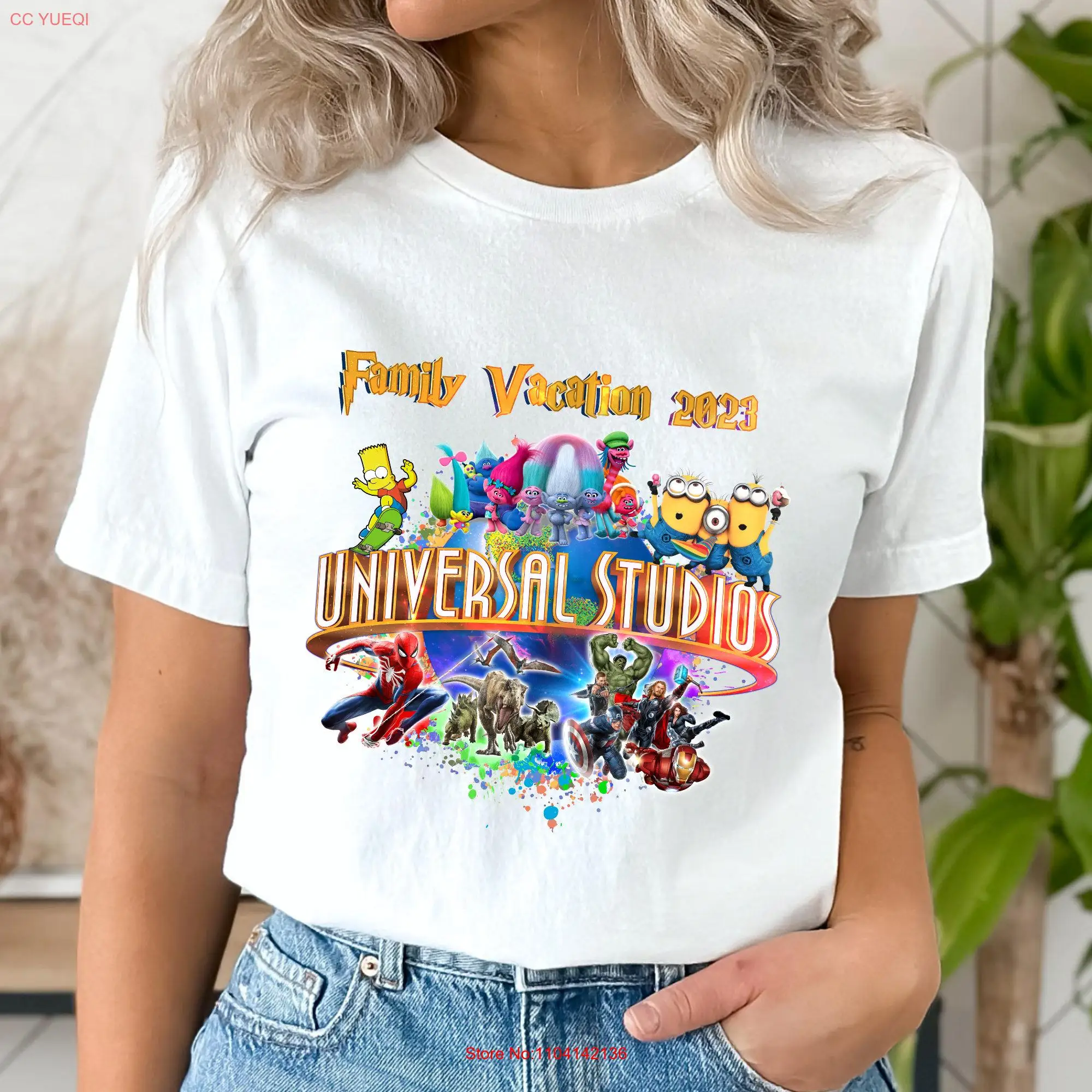Футболка Universal Studios Trip Family 2023 отпуск Волшебник с длинными или короткими рукавами