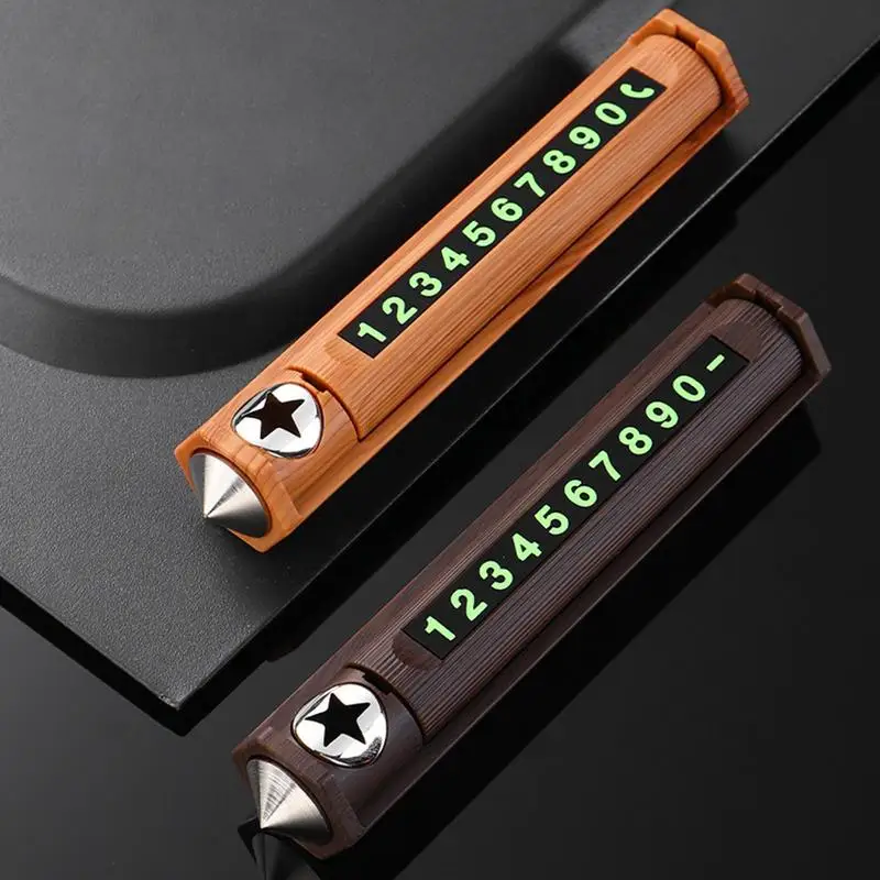 

Temporary Parking Card Car Interior Parking Aid Multifunctional Metal Plate Window Break Emergency Escape Tool Car Parking Items