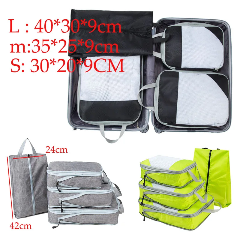 4 шт./компл. сетчатые сумки для хранения портативный компрессионный органайзер