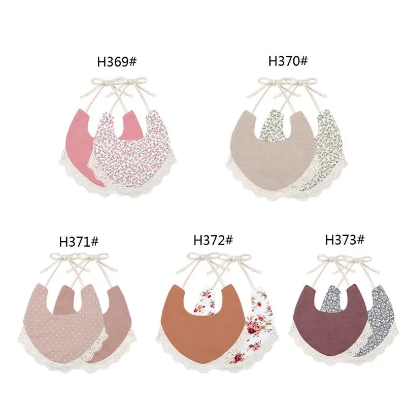 

Saliva Bibs Floral Vintage Floral Newborn Double Side Bibs Cotton Linen Boys Girls Bandana Cotton Saliva Towel