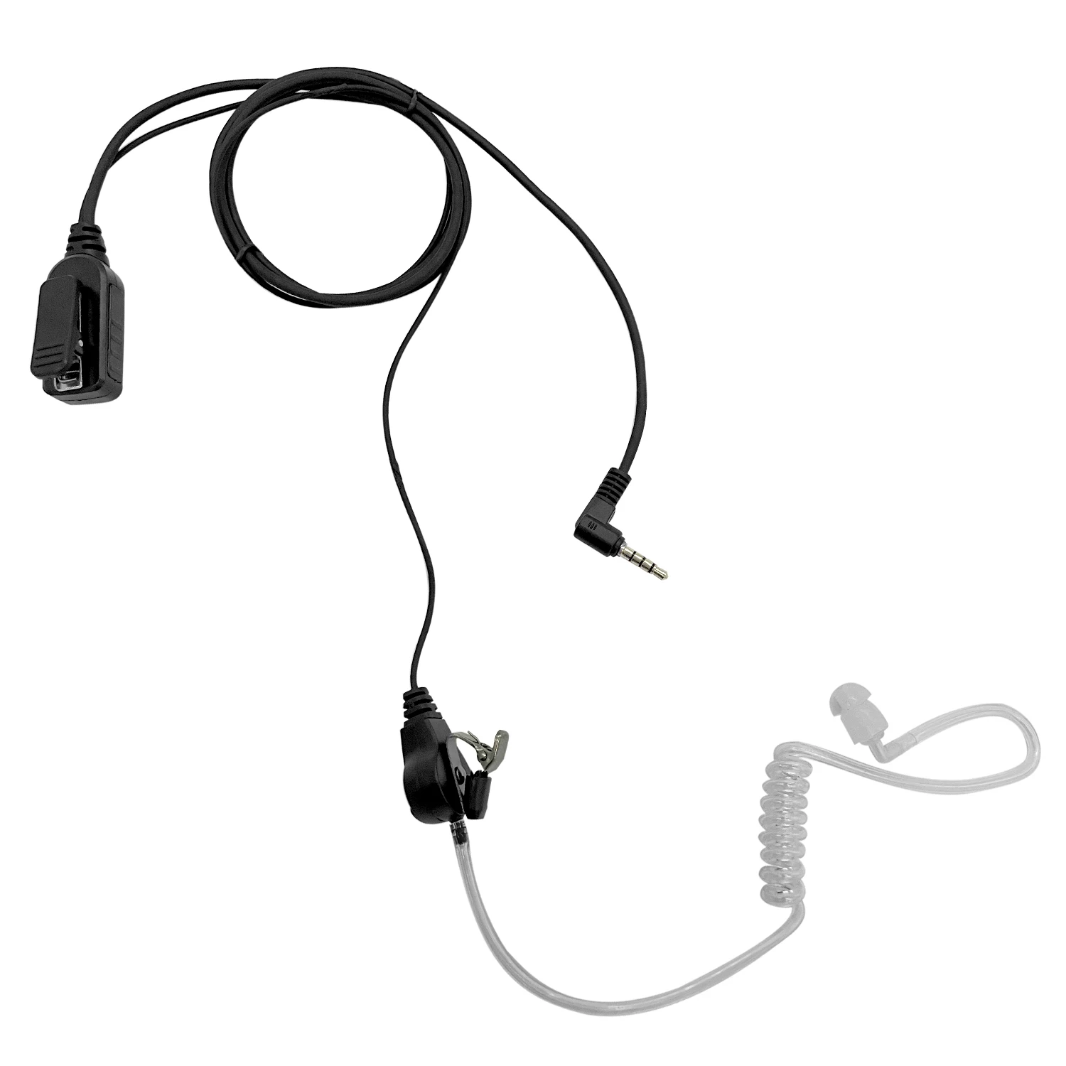3.5mm 1 Pin Headset for KIRISUN C65 W65 Air Tube Earpiece Acoustic Clear Walkie Talkie Handset with PTT Police Radio Earphone