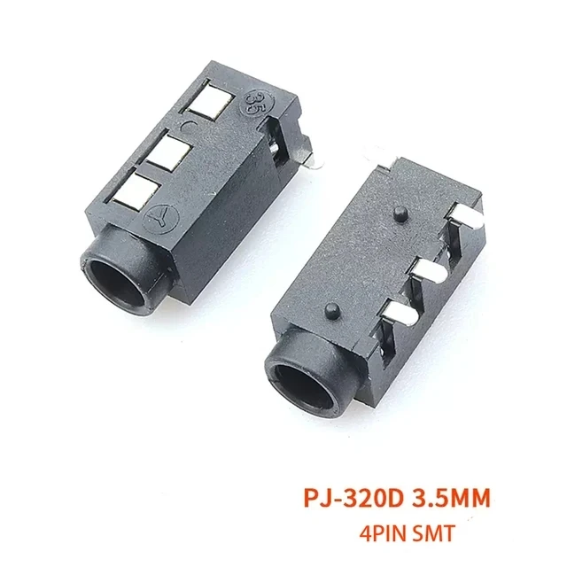 Разъемы для наушников PJ320A черные и розовые