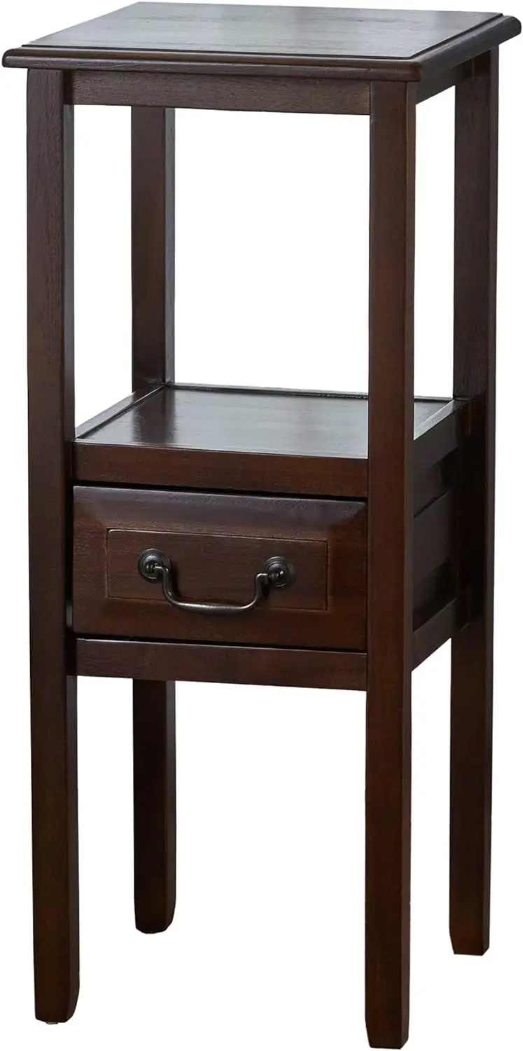 

Acacia Wood Accent Table, Brown Mahogany 13 in. x 13 in. x 30 in. Consolas Console