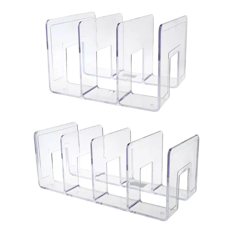 

Acrylic Transparent Multi-layer Bookend Decorative Book Shelf Home Room Office School Library Stationery Supplies Gifts