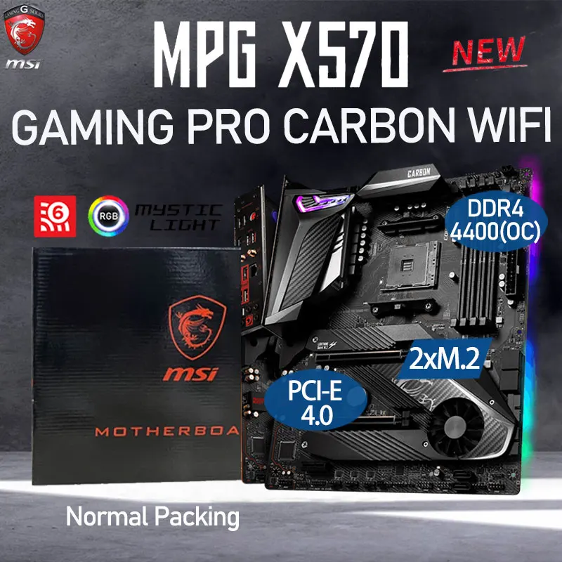 

MSI MPG X570 GAMING PRO материнская плата с WIFI DDR4 128 ГБ (OC) M.2 PCI-E 4,0 AMD Ryzen 9 X570 Placa-MOM AM4 ATX Desktop AMD X570