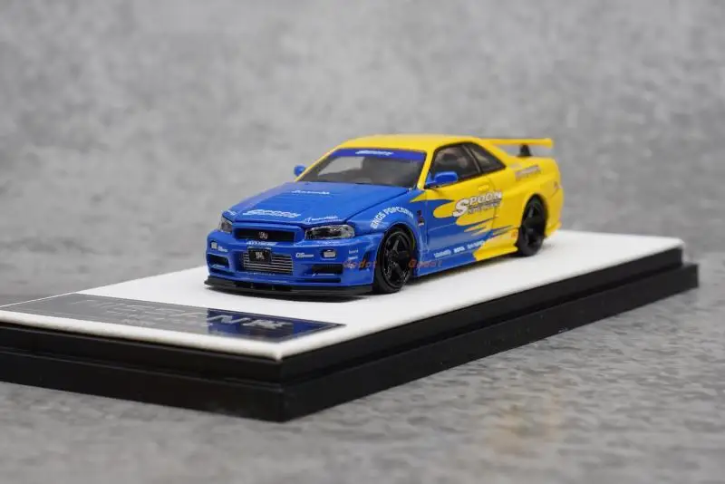 TM 1:64 NISSAN GTR R34 Z-Tune литье под давлением модель автомобиля подарок