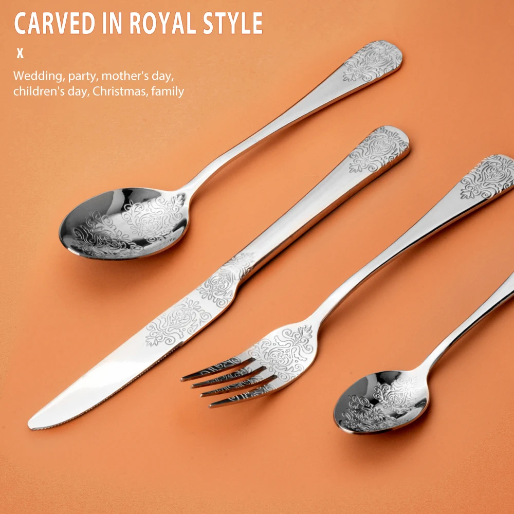 Набор столовых приборов в дворцовом стиле из нержавеющей стали | Дом и сад
