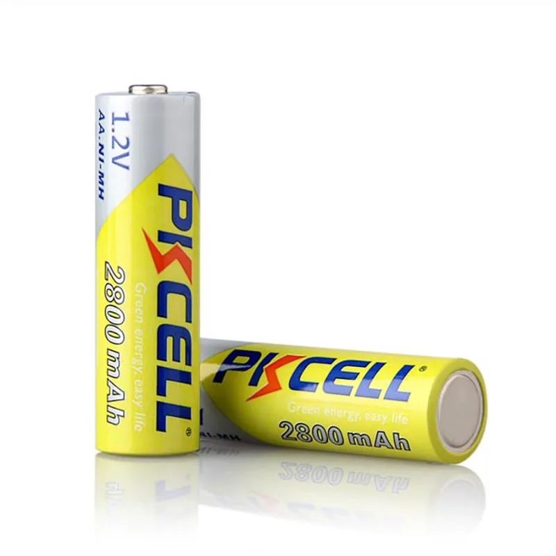 

PKCELL Ni-MH AA Batteries 2600mAh-2800mAh 1.2V NiMh Rechargeable Battery 2A Batteria Cell For Flashlights Camera Toys