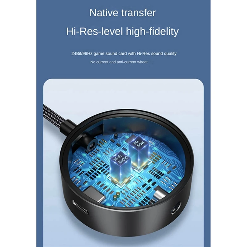 Панк-адаптер для наушников плоский адаптер PD60W быстрой зарядки 2 в 1