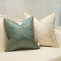 luxury embroidery jacquard cushion cover 45x45cm high quality decor sofa pillow cover decorative pillowcase beige cushion covers
