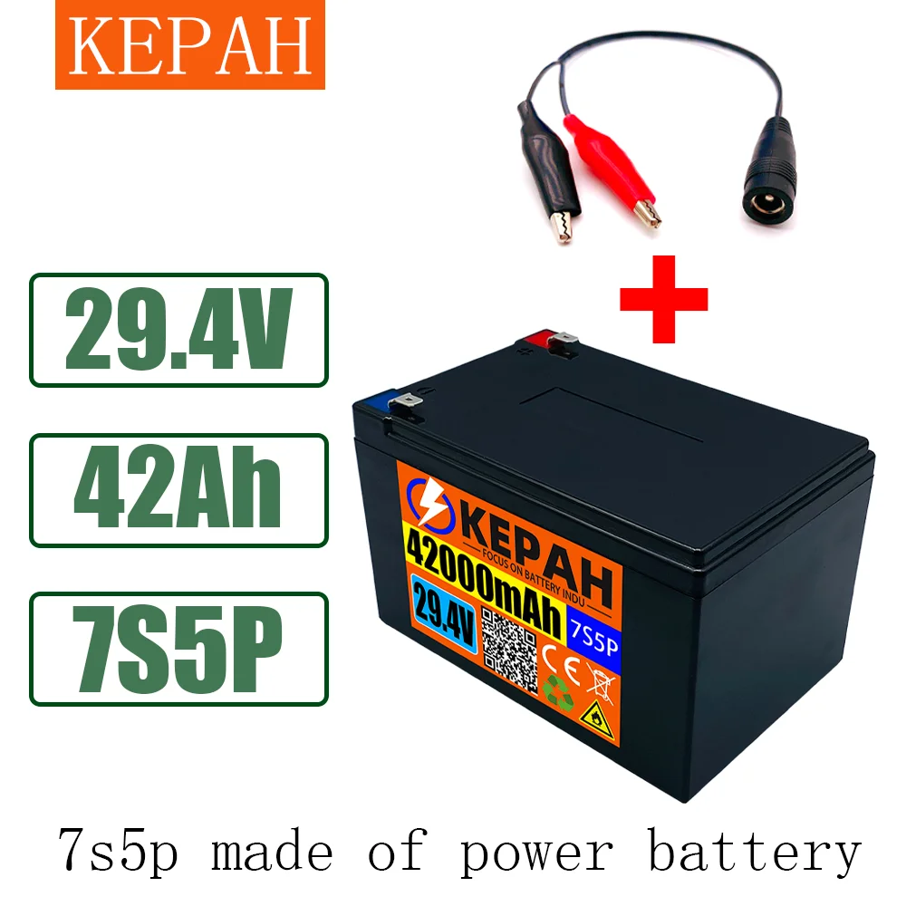

Аккумуляторная батарея 7S 5p 24 V 42ah Aku 100% W 500 V 29,4 mah инструмент для электрического велосипеда для инвалидной коляски с литий-ионным аккумулятор...