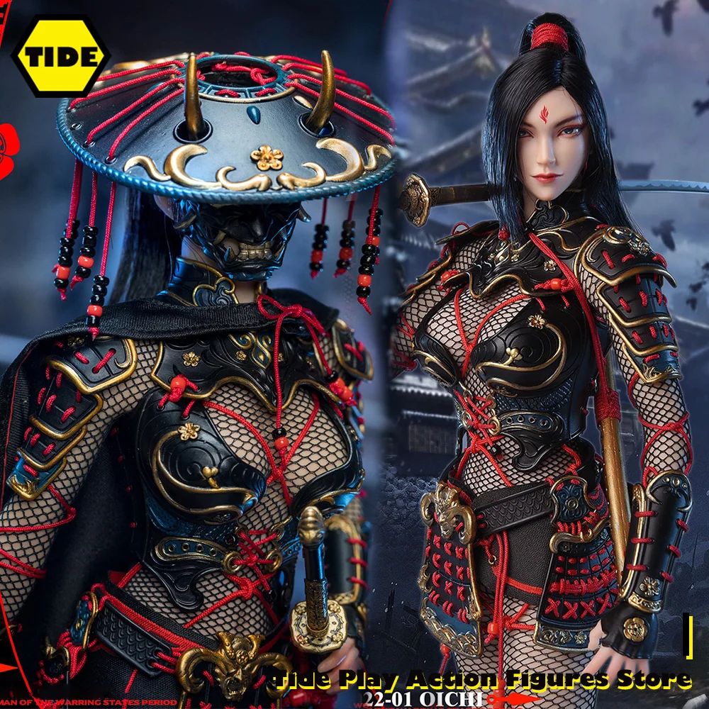 

Kystudio Ky2022-01 1/6 Warring States Warrior Prajna OICHI With Mask Gold Pattern Armor Full Set 12'' Action Figure Collectible