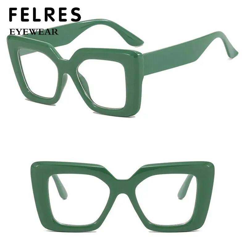 Квадратные очки для чтения с блокировкой синего света женщин по рецепту в