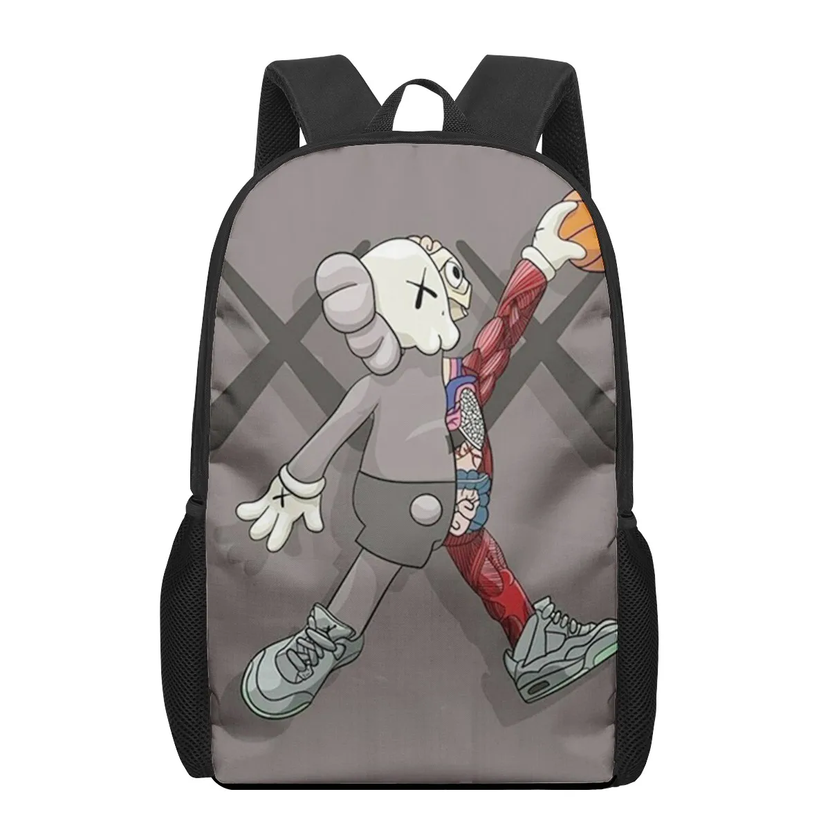 trend brand kaw painting 3D Pattern School Bag for Children Girls Boys Casual Book Bags Kids Backpack Boys Girls Schoolbags Bagp