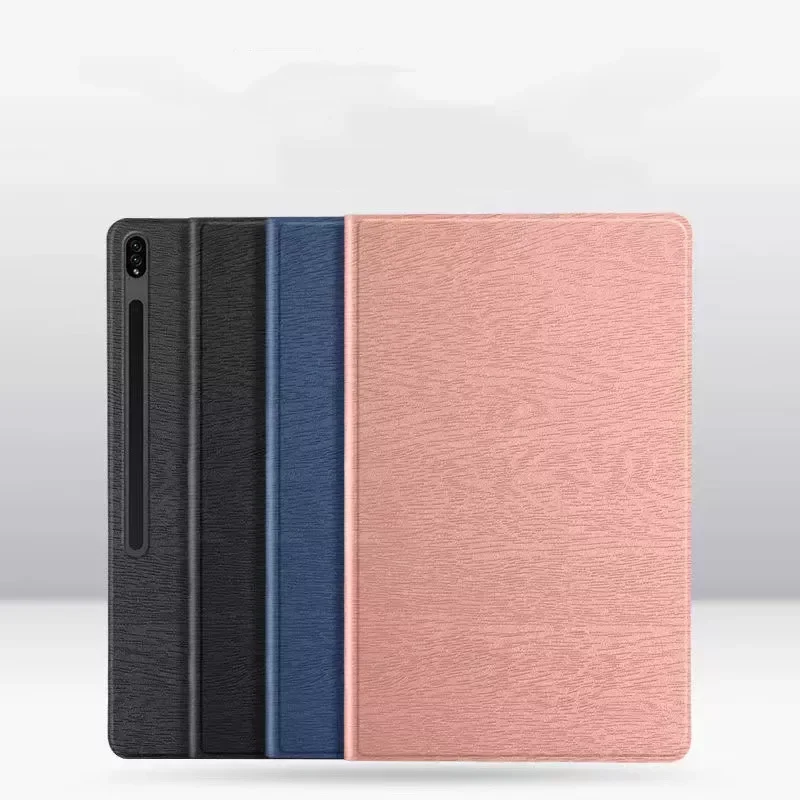 

Galaxy Tab S8 Ultra 14.6 Case 2021 Wood Grain PU Smart Cover for Samsung X906N Auto Wake UP Sleep Funda Capa Shell