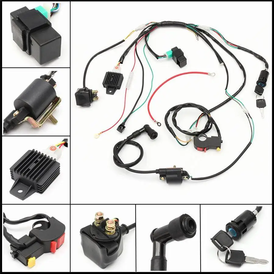 

50 70 90 110 CC CDI Wiring Harness Coil Assembly for ATV Electric Quad Kit