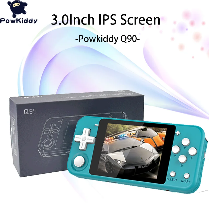 

POWKIDDY Q90 Hot Sales Multi-Languages Handheld Game Console 3.0Inch IPS Screen Dual Open System Retro Gaming Players Gifts