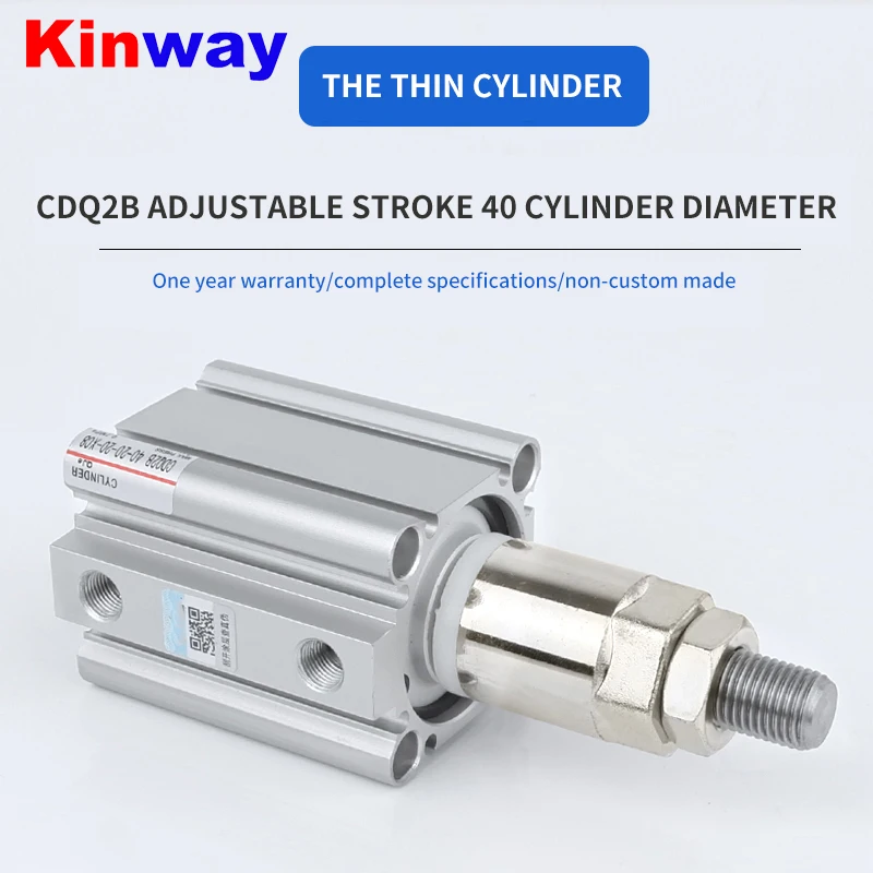 Пневматический тонкий цилиндр регулируемый CDQ2B32/20/25/16/40/50/63/80-30-75-10 XC8