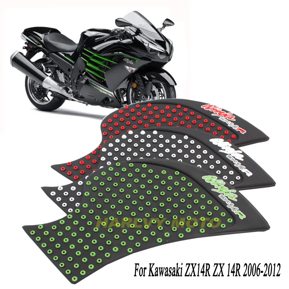 

Tank Traction Pad Side Decal Gas Knee Protector For Kawasaki ZX14R ZX 14R 2006-2012 2013 2014 2015