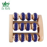 cn herb leather glue three row roller massager wooden foot acupoint massage health massage tool foot massage to relax