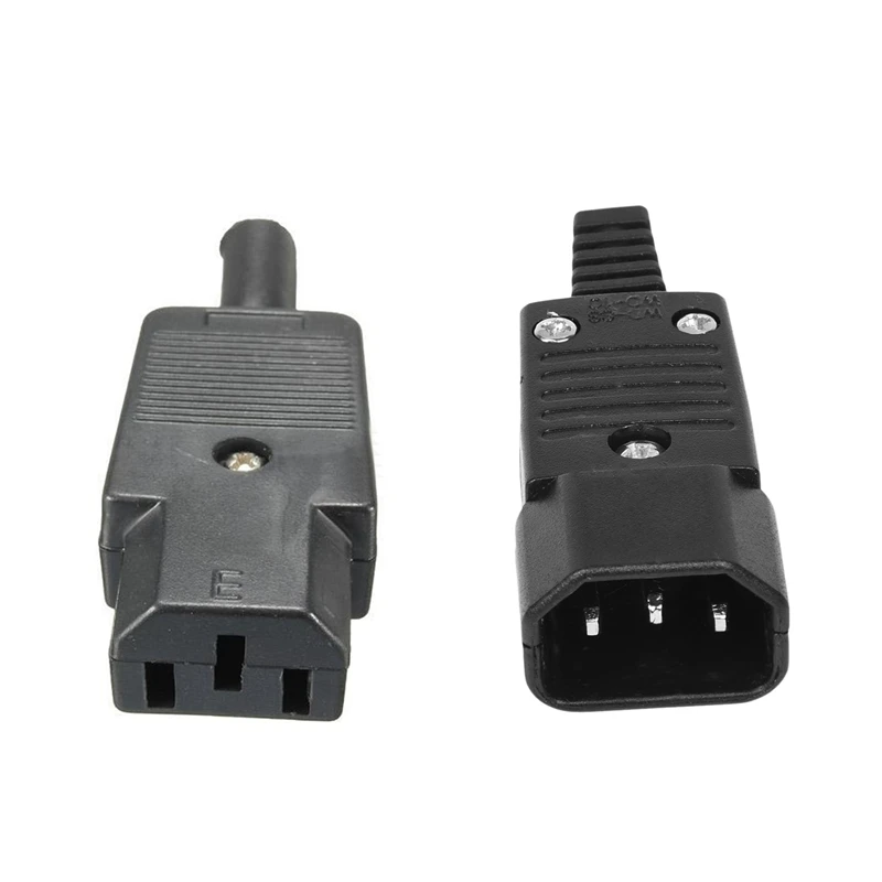 

5Pair IEC 320 C14 Power Adapter Cable Plug Rewirable Connector Socket 3Pin Male &IEC 320 C13 Female Plug Adapter 3Pin Socket Con