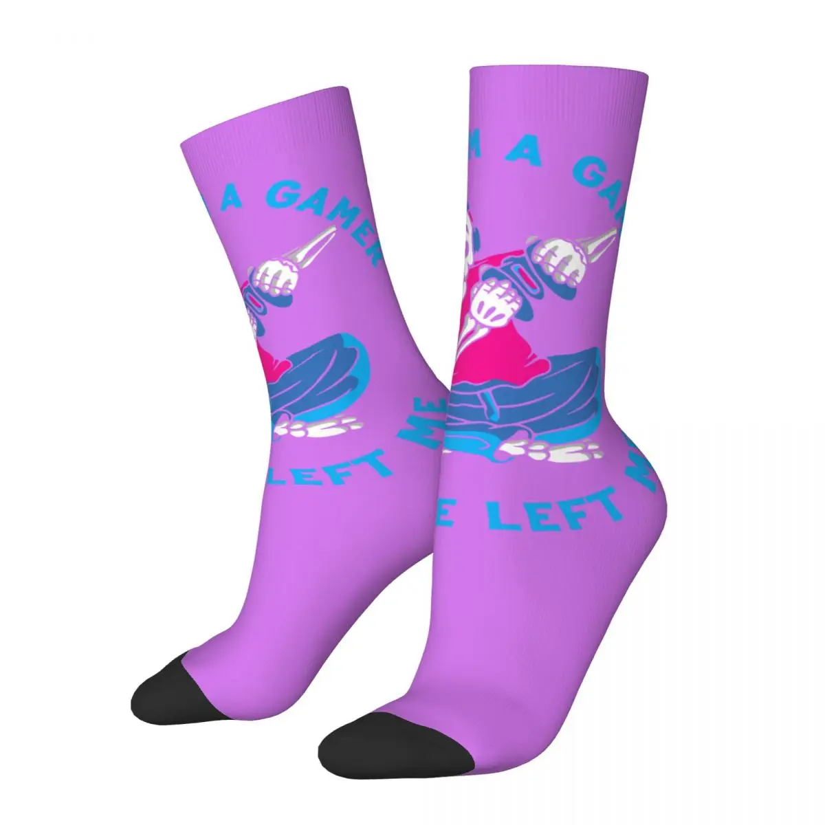 

Happy Funny Men's compression Socks Yeah I'm A Gamer My Wife Left Me Classic Retro Harajuku Gamer Gaming Controller Crazy Sock