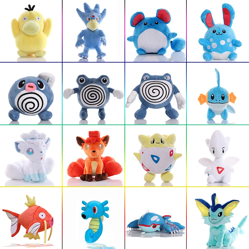 Pokémon Horsea Golduck Psyduck Vulpix плюшевые игрушки 20 см аниме Azumaril Togepi Poliwag Kyogre мягкая кукла