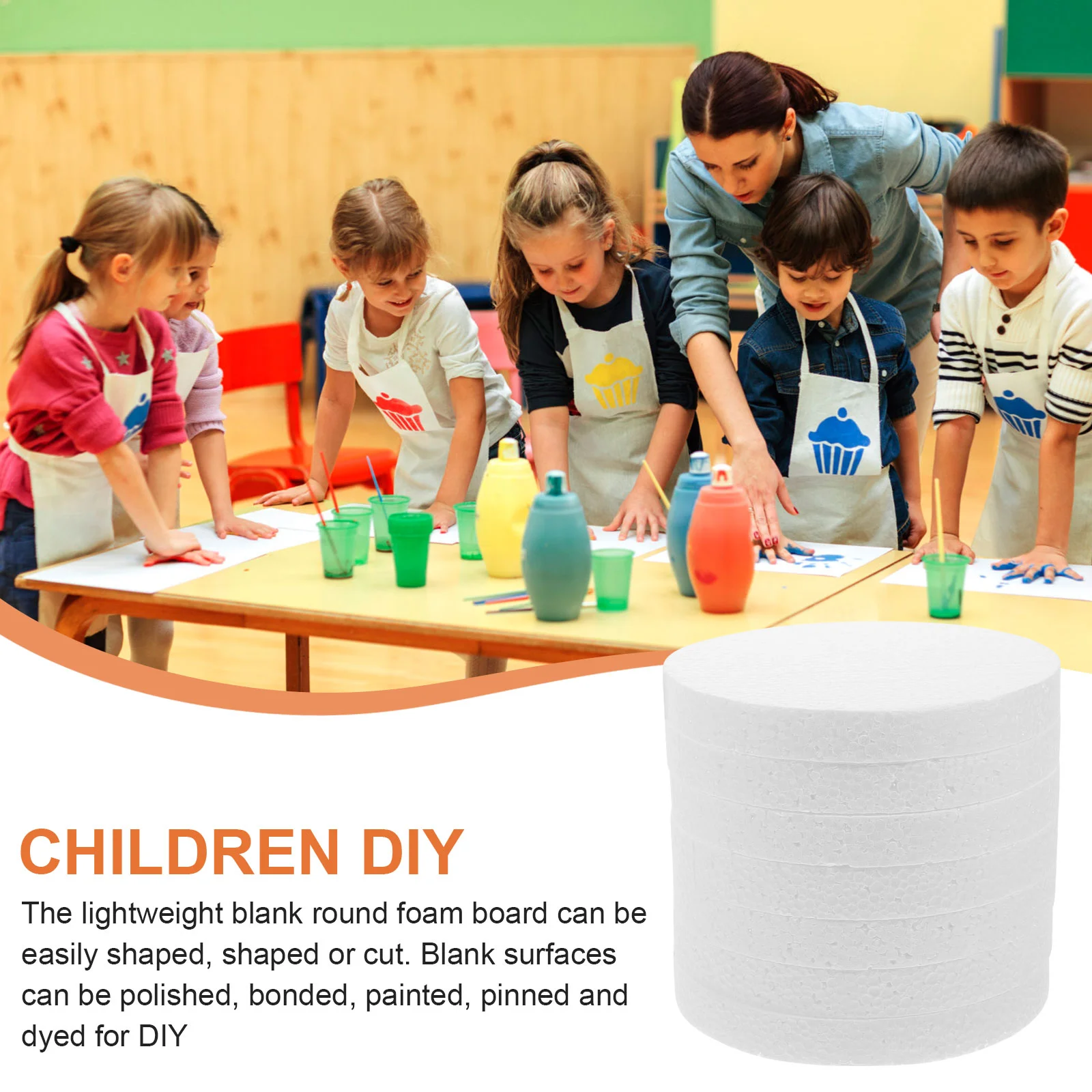 16 шт. уникальный белый пенопластовый диск детский торт круглый поднос модель