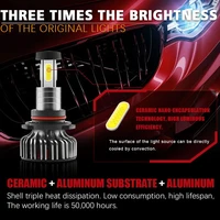 led car headlights modified high brightness 6000k 15000lm h7 9005 9006 h11 9012