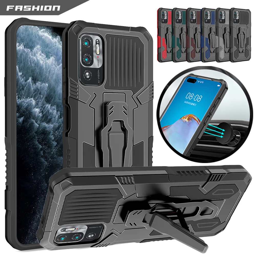 

New Luxury Original Phone Case For Xiaomi Redmi Note 11 Pro 9 9A 9T 9C 9S 10 10A 10X 10S 11 11S K40 Plus Shell With Holder Cover
