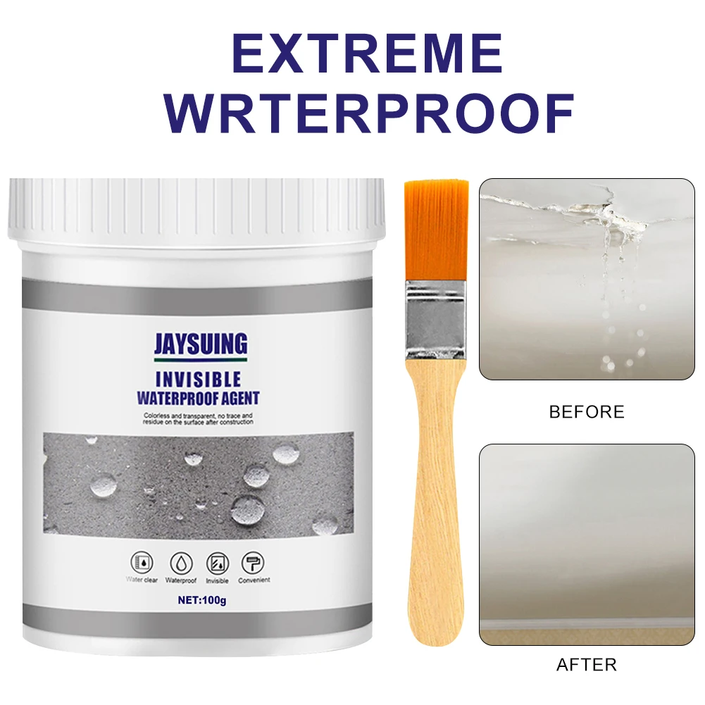 

Liquid Waterproof Sealant Multi-Surface Leak Repair Indoor and Outdoor Coating Floor Sealer Easy to Apply Repair Accessories