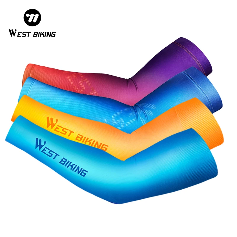 WEST BIKING Велоспорт Рукава для бега UPF50 + Дышащий быстросохнущий баскетбольный чехол