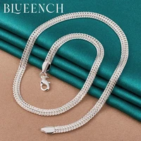blueench 925 sterling silver snake chain thick chain necklace for women men party birthday fashion personality jewelry