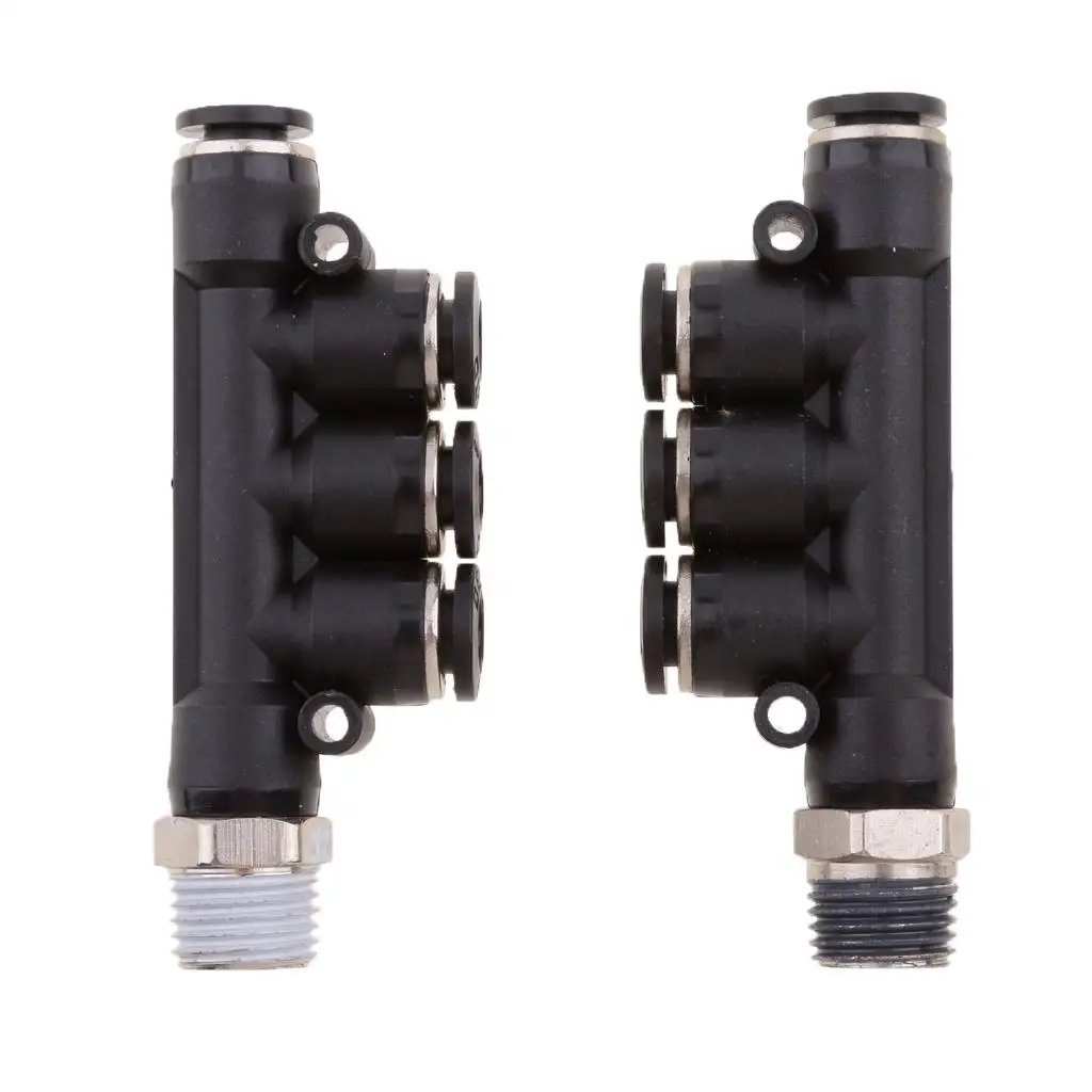 

2 Pieces Hose Tube Push In Pneumatic Fittings