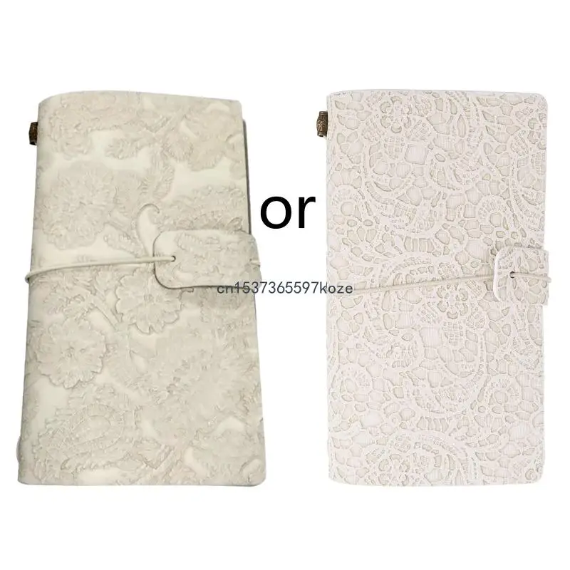 

Exquisite Travel Handbook PU Leather Notebook Embossed Craft Stationery Notepad Multi-purpose Journal Flexible Spring