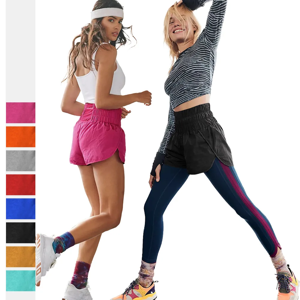 

New Solid Casual Yoga Shorts Women Summer Pants Fitness Womens Sport Shorts High Waist Gym Shorts Women Thin Hot Sport Short