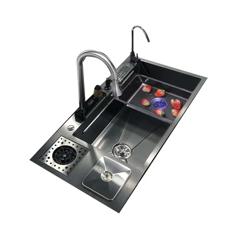 Сотовый мусорный бак Cocina водопад кухонная раковина технология большой цифровой