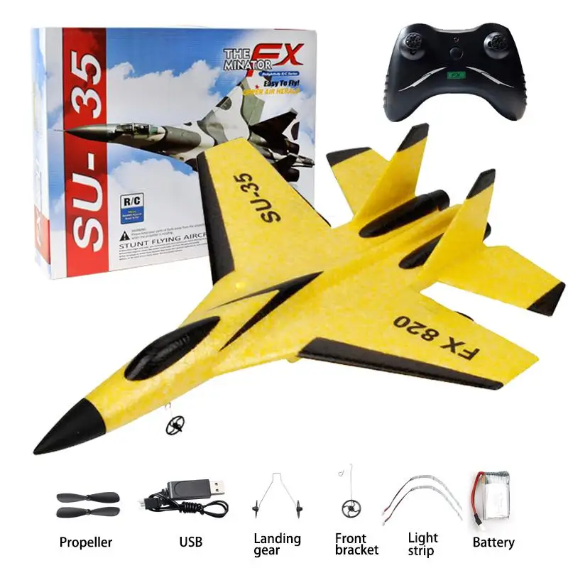 

Su Su35 Fx620 Foam Remote Control Glider Fixed Wing Fighter Jet Electric Model Toy Plane Free Of Assembly children Birthday gift
