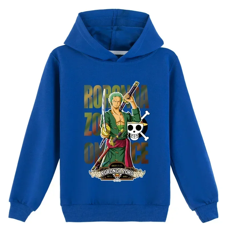 

One Piece 2024 New Autumn and Winter Clothing Boys and Girls Warm and Versatile Casual Sweatshirts and Hoodies